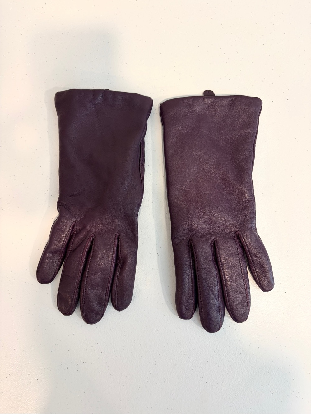 Apt. 9 Women's Purple Leather Thinsulated Gloves - Large